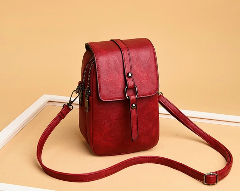 CALORA_ Vintage Multifunctionele Zachte Leren Schoudertas voor Dames