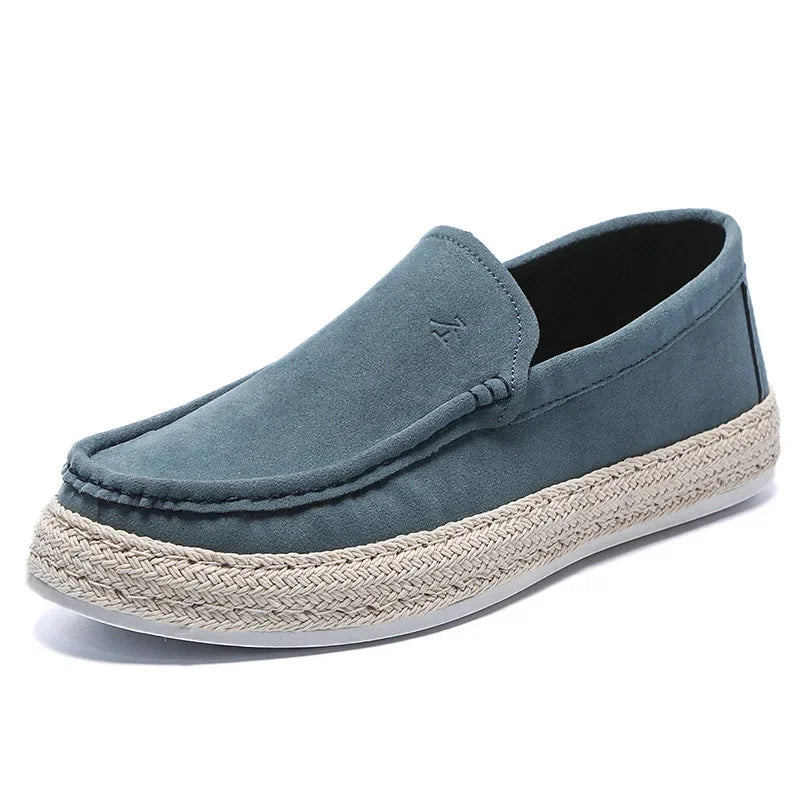 CALORA_ Vireo | fluweel-suède canvas slip-on Loafers