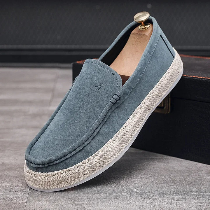 CALORA_ Vireo | fluweel-suède canvas slip-on Loafers