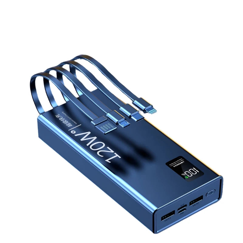 CALORA_ Voltix | Powerbank 50.000mAh - 4 in 1 120W Snellader Draagbare Acculader