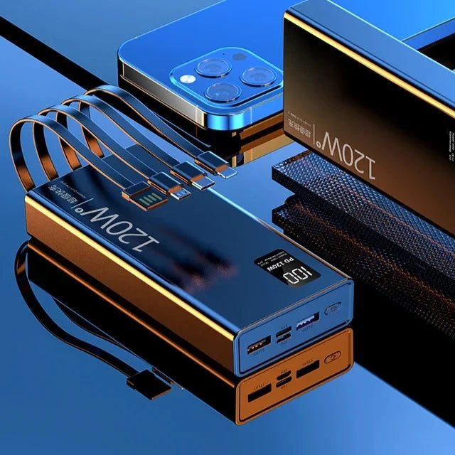 CALORA_ Voltix | Powerbank 50.000mAh - 4 in 1 120W Snellader Draagbare Acculader