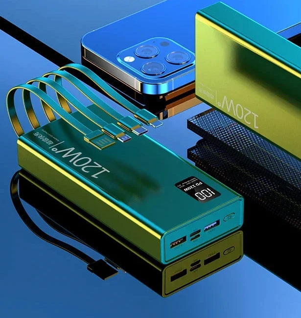 CALORA_ Voltix | Powerbank 50.000mAh - 4 in 1 120W Snellader Draagbare Acculader