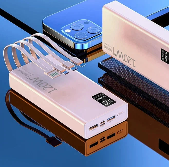 CALORA_ Voltix | Powerbank 50.000mAh - 4 in 1 120W Snellader Draagbare Acculader