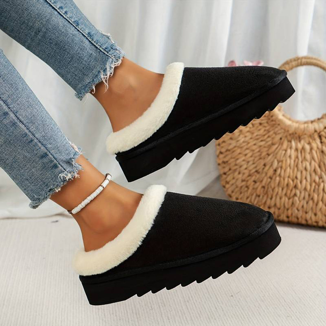 CALORA_ Warme Wollen Pantoffels voor Dames in Stijlvolle Kleuren