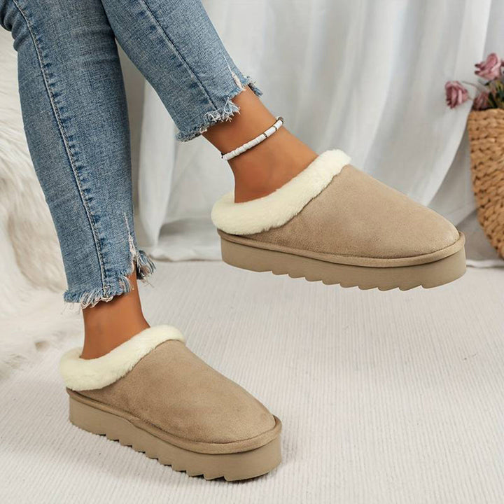 CALORA_ Warme Wollen Pantoffels voor Dames in Stijlvolle Kleuren