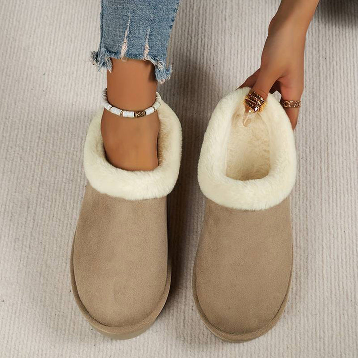 CALORA_ Warme Wollen Pantoffels voor Dames in Stijlvolle Kleuren