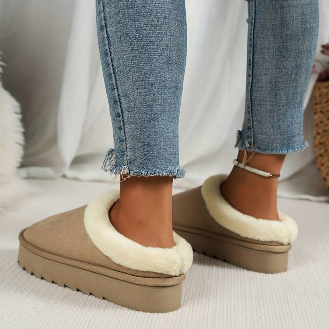 CALORA_ Warme Wollen Pantoffels voor Dames in Stijlvolle Kleuren