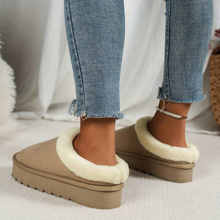 CALORA_ Warme Wollen Pantoffels voor Dames in Stijlvolle Kleuren