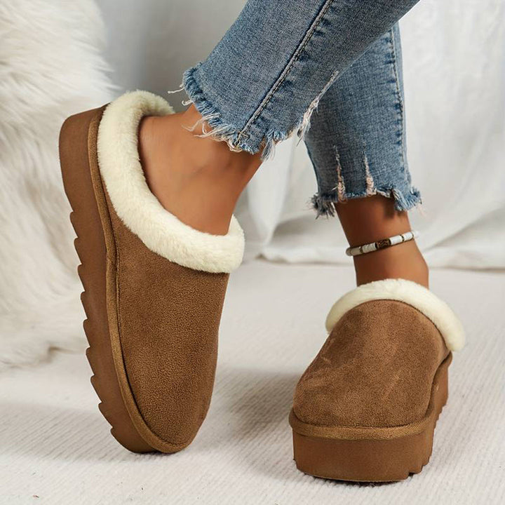 CALORA_ Warme Wollen Pantoffels voor Dames in Stijlvolle Kleuren