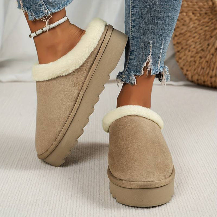 CALORA_ Warme Wollen Pantoffels voor Dames in Stijlvolle Kleuren