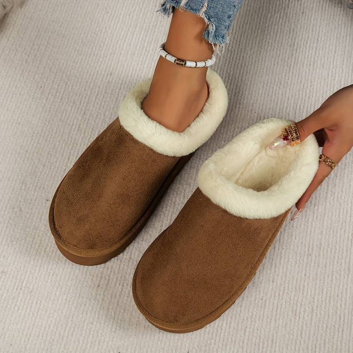 CALORA_ Warme Wollen Pantoffels voor Dames in Stijlvolle Kleuren