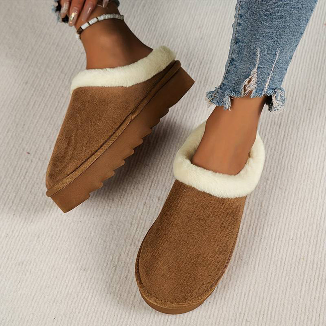 CALORA_ Warme Wollen Pantoffels voor Dames in Stijlvolle Kleuren
