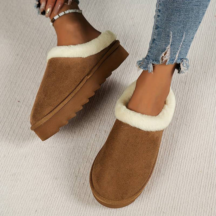 CALORA_ Warme Wollen Pantoffels voor Dames in Stijlvolle Kleuren