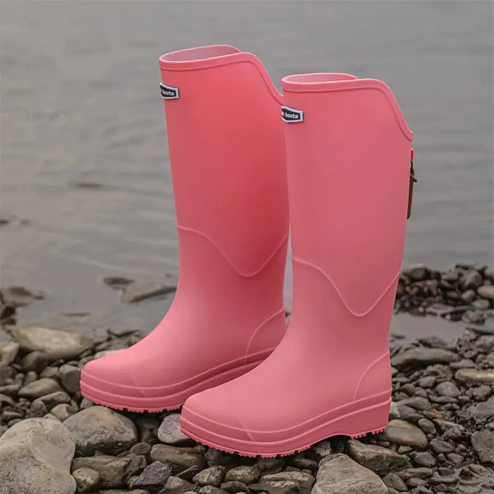 CALORA_ Waterdichte Hoge dames Regenlaarzen