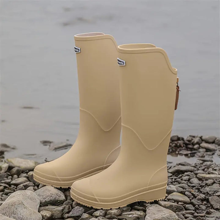 CALORA_ Waterdichte Hoge dames Regenlaarzen