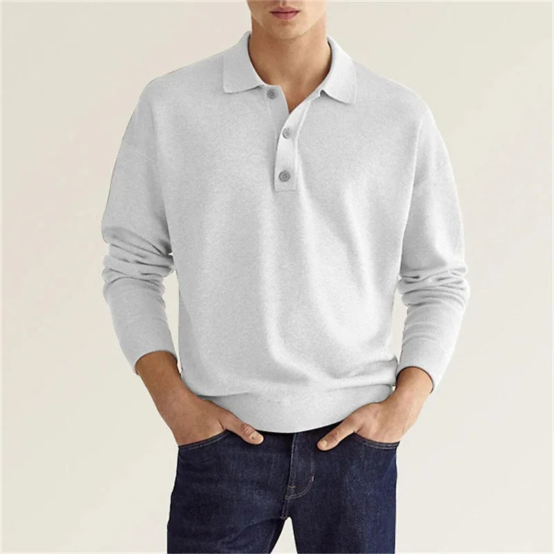 CALORA_ Wollen Polo van Katoen met Klassieke Kraag en Tijdloze Stijl