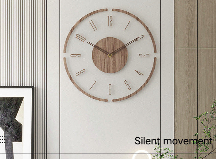 CALORA_ WoodCraft | Nordische Massieve Houten Wandklok