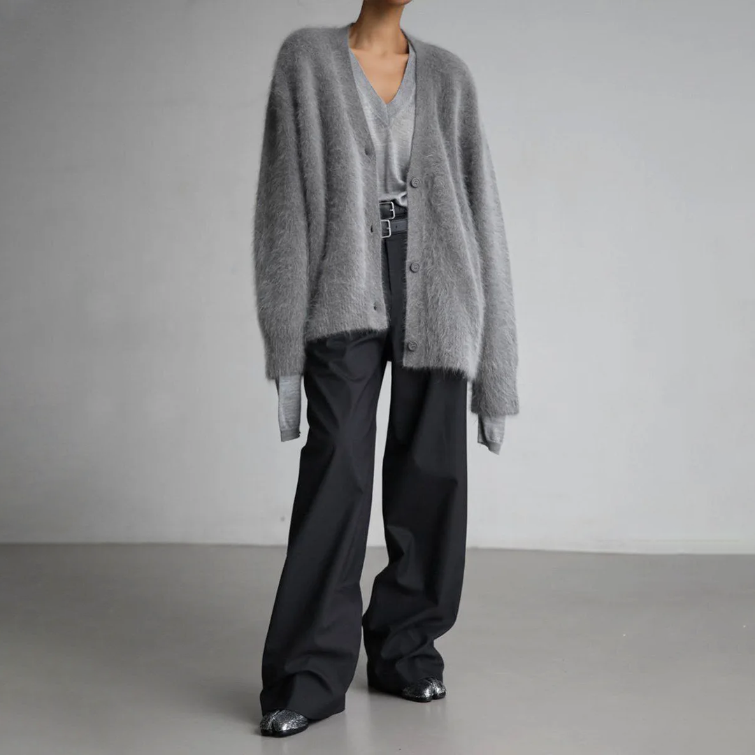 CALORA_ Zachte Kasjmier Cardigan Vest Dames