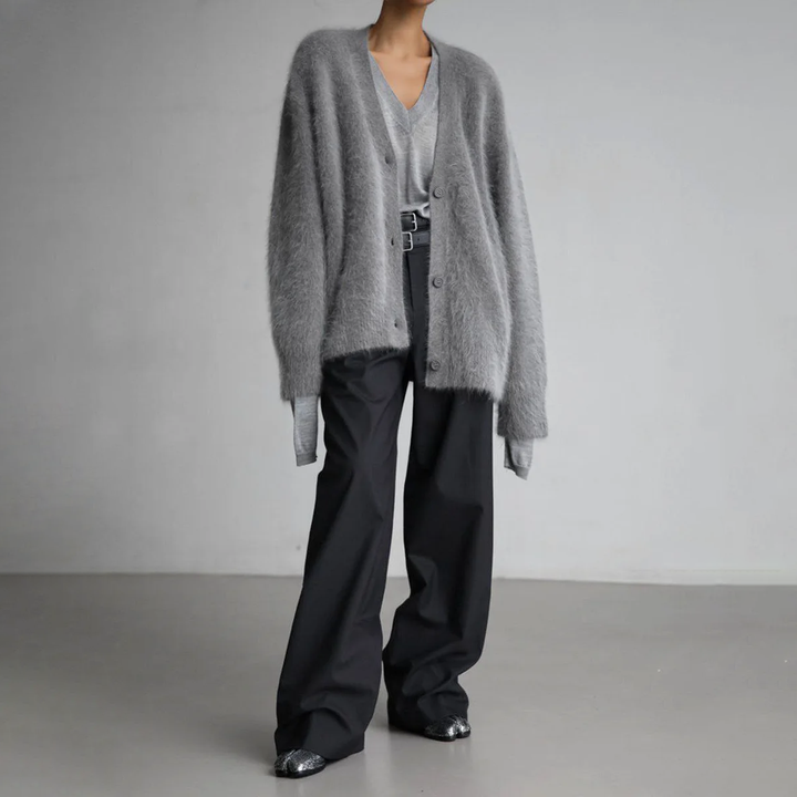 CALORA_ Zachte Kasjmier Cardigan Vest Dames
