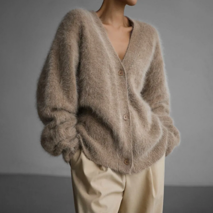 CALORA_ Zachte Kasjmier Cardigan Vest Dames