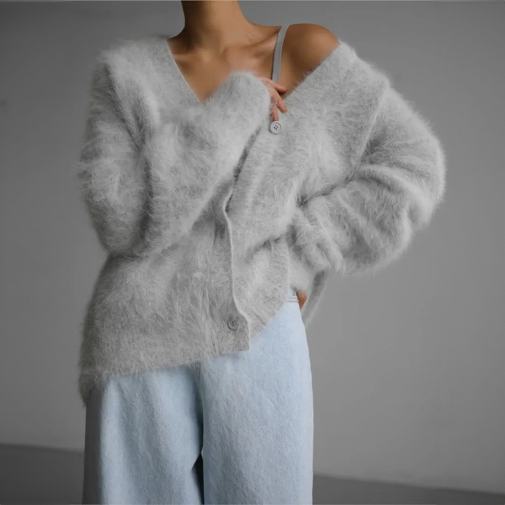 CALORA_ Zachte Kasjmier Cardigan Vest Dames