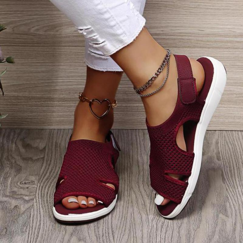 CALORA_ Zachte en Comfortabele Sandalen voor Dames met Stretchmateriaal