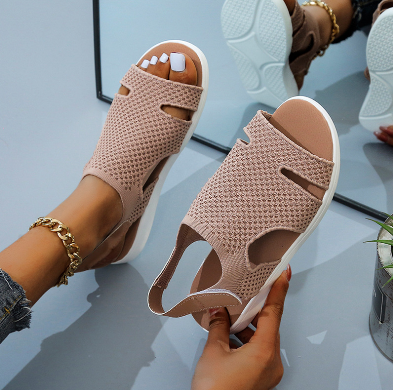 CALORA_ Zachte en Comfortabele Sandalen voor Dames met Stretchmateriaal