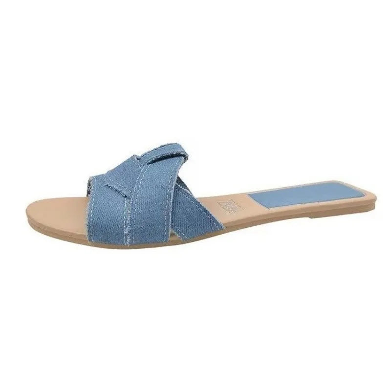 CALORA_ Zomer Dames Slippers Casual Ademend T-vormige Open Teen Sandalen