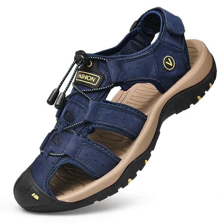 CALORA_ Zomer Sandalen voor Mannen van PU Leer Casual Outdoor Hiking Schoenen