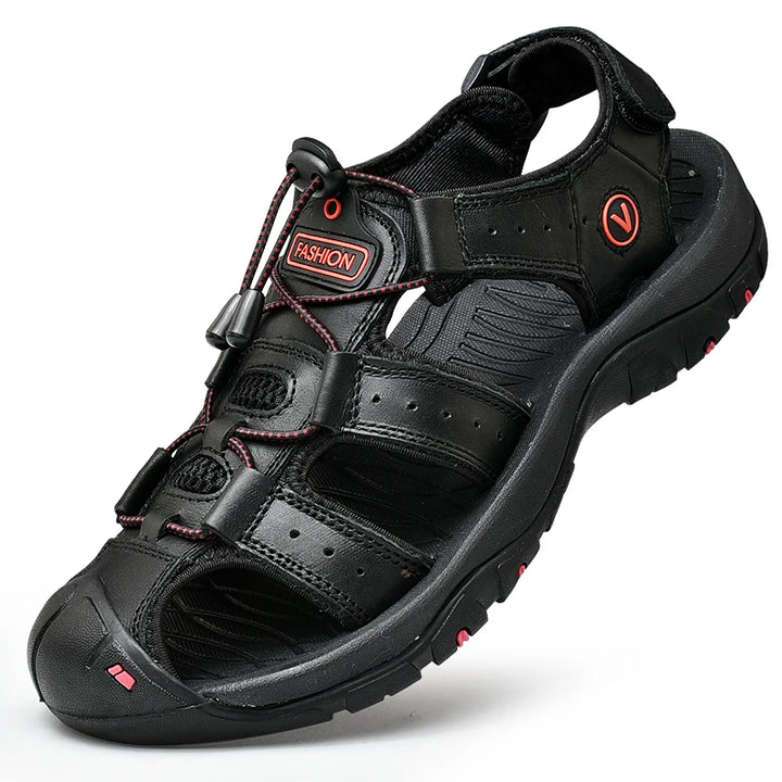 CALORA_ Zomer Sandalen voor Mannen van PU Leer Casual Outdoor Hiking Schoenen