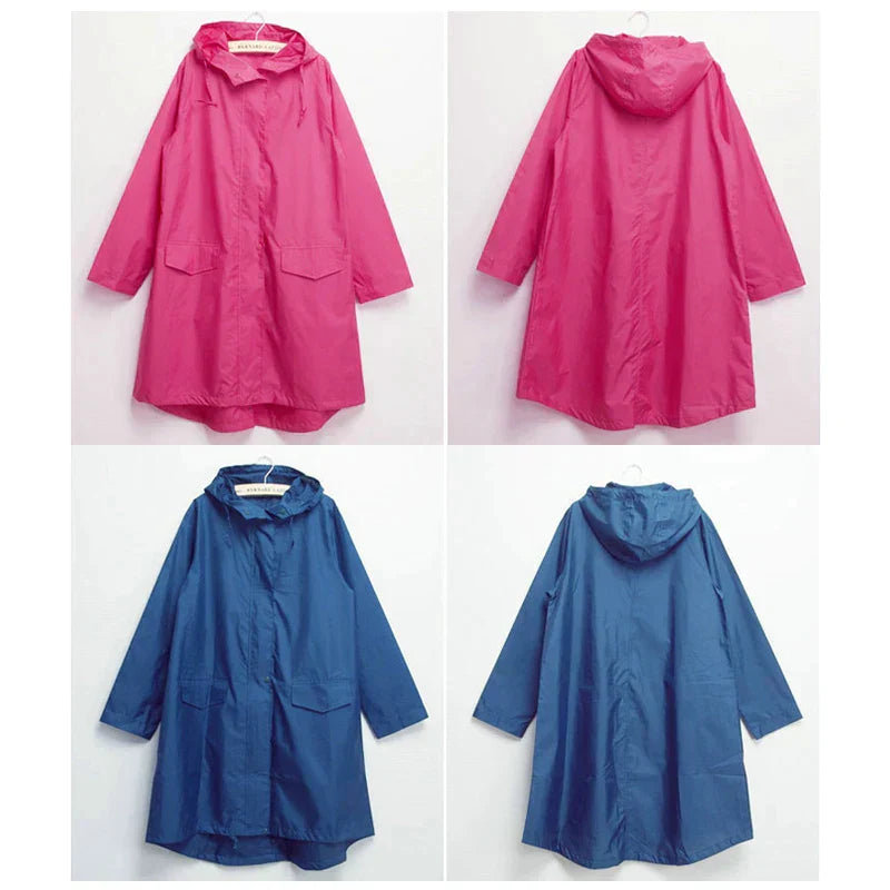CALORA_ Odilia | Waterdicht Capuchon Regenjas voor Dames