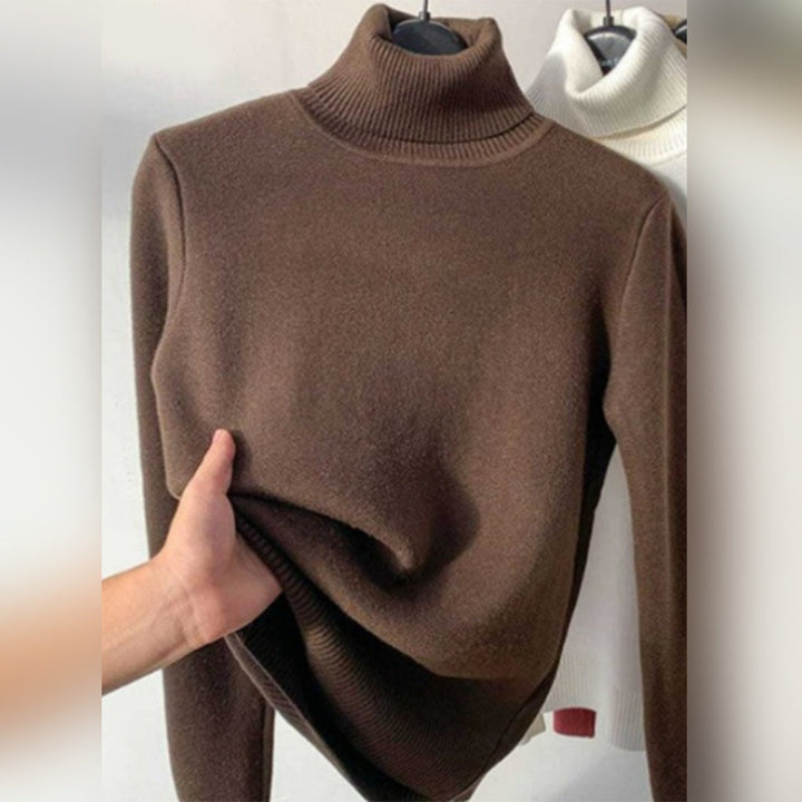 CALORA_ Veer | Dames herfst- en wintertrui met coltrui