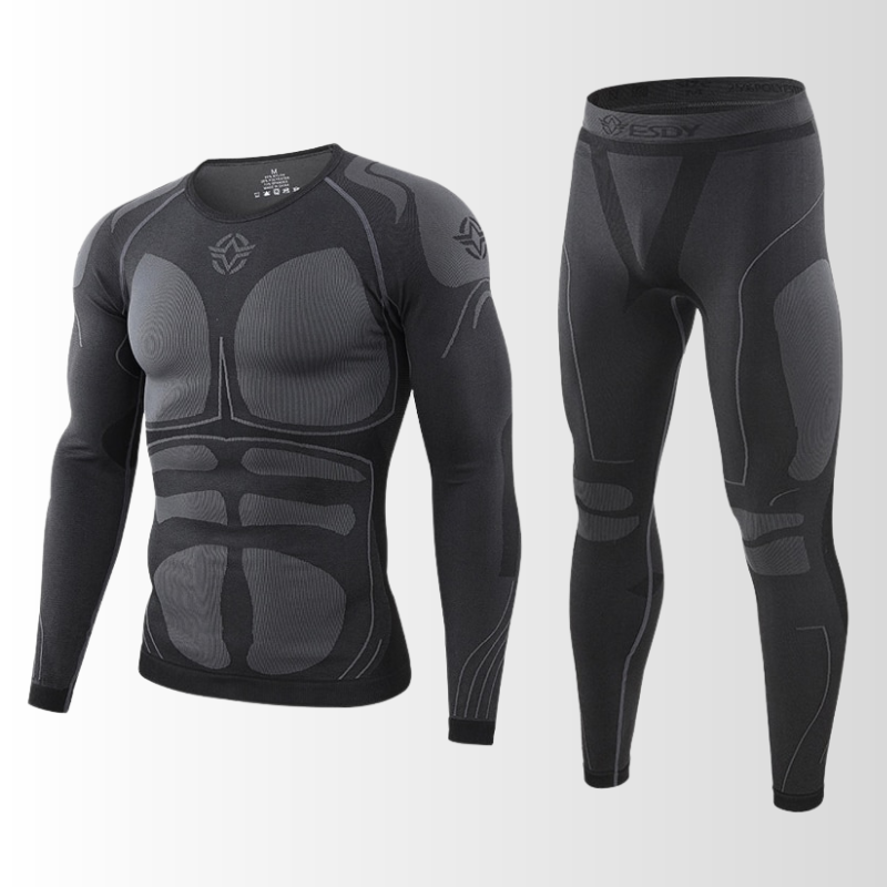 CALORA_ Thermische Trainingspak voor Mannen met Ademend Materiaal