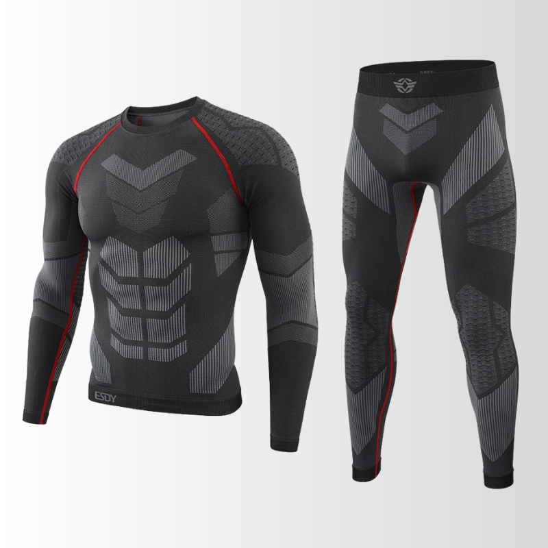 CALORA_ Thermische Trainingspak voor Mannen met Ademend Materiaal