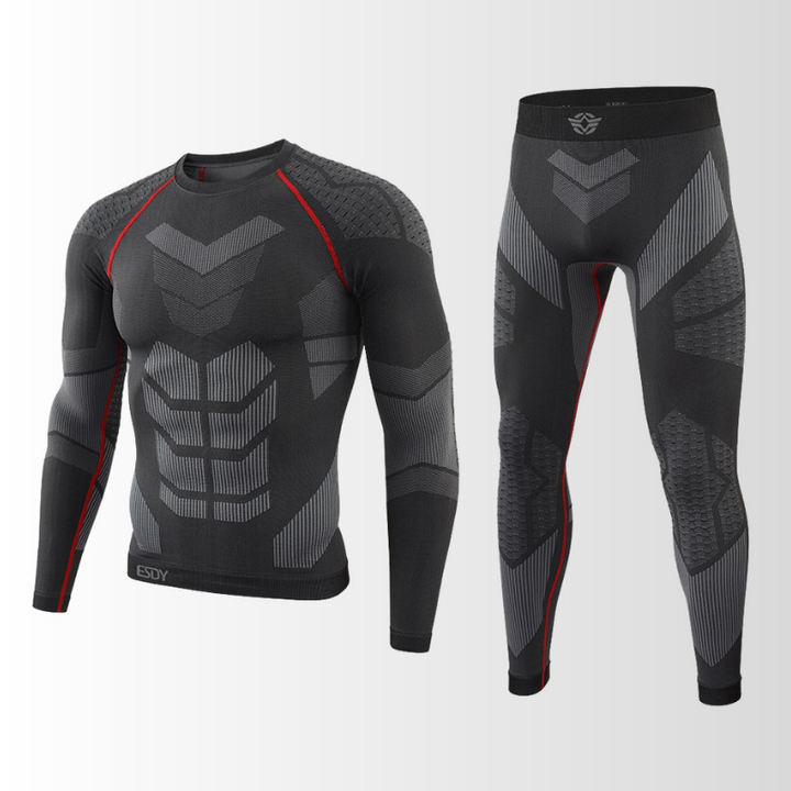 CALORA_ Thermische Trainingspak voor Mannen met Ademend Materiaal