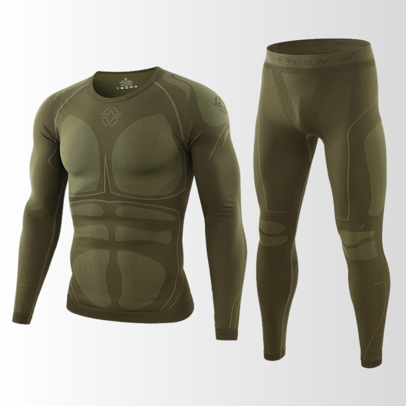 CALORA_ Thermische Trainingspak voor Mannen met Ademend Materiaal