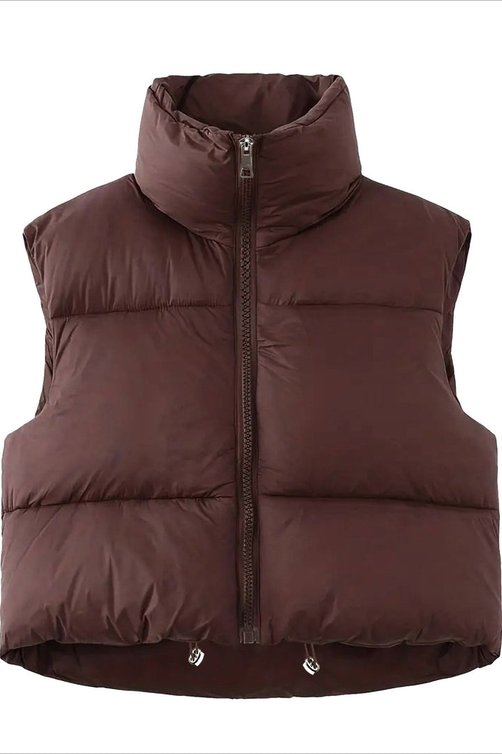 CALORA_ Moderne Casual Puffer Gilet voor Dames