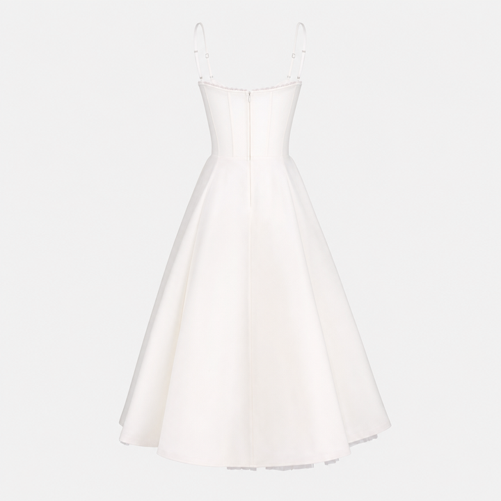 De Camille Corset Galajurk-Feest Jurken-Calora Mode-Wit-S-Calora