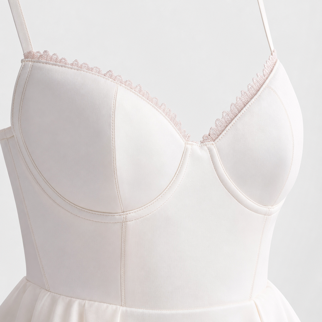 De Camille Corset Galajurk-Feest Jurken-Calora Mode-Wit-S-Calora