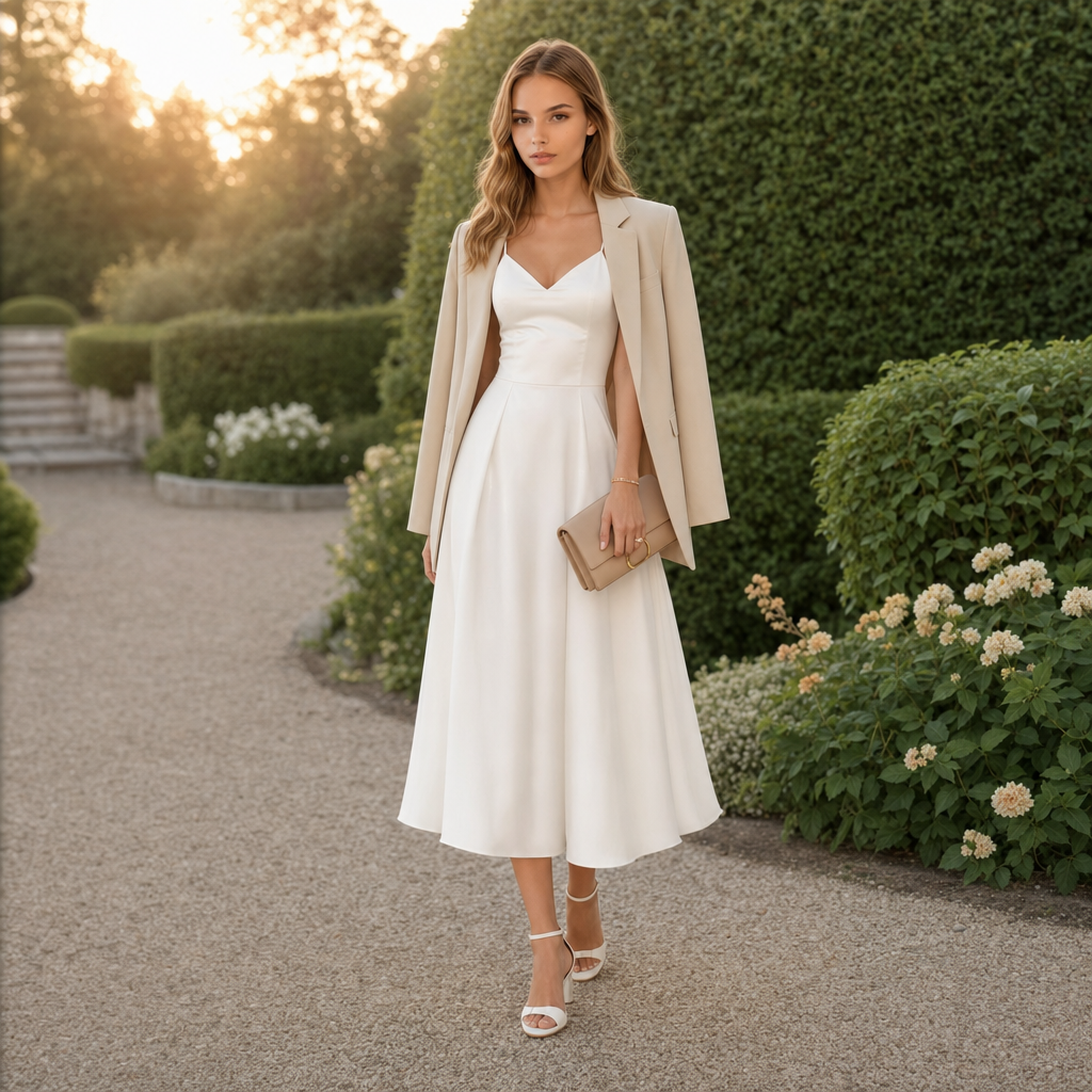 De Camille Corset Galajurk-Feest Jurken-Calora Mode-Wit-S-Calora