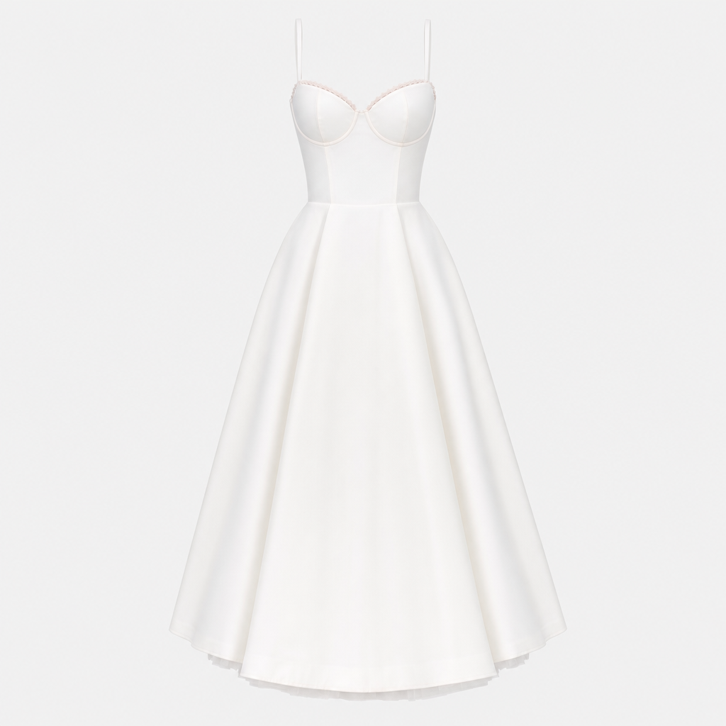 De Camille Corset Galajurk-Feest Jurken-Calora Mode-Wit-S-Calora