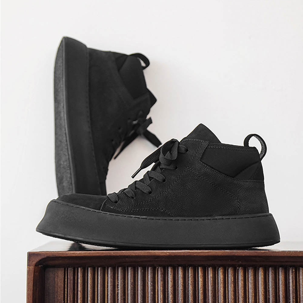 OakForge | Retro Boots - Vegan Leer, Rubberen Zool, Plat Hiel