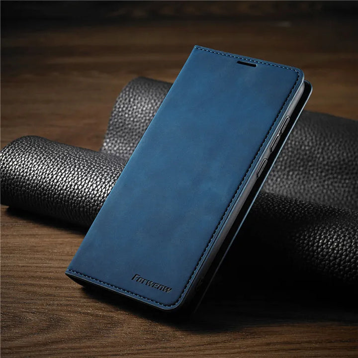 CALORA_ Magnetische PU Leder Hoes voor Smartphone met Stijlvol Ontwerp