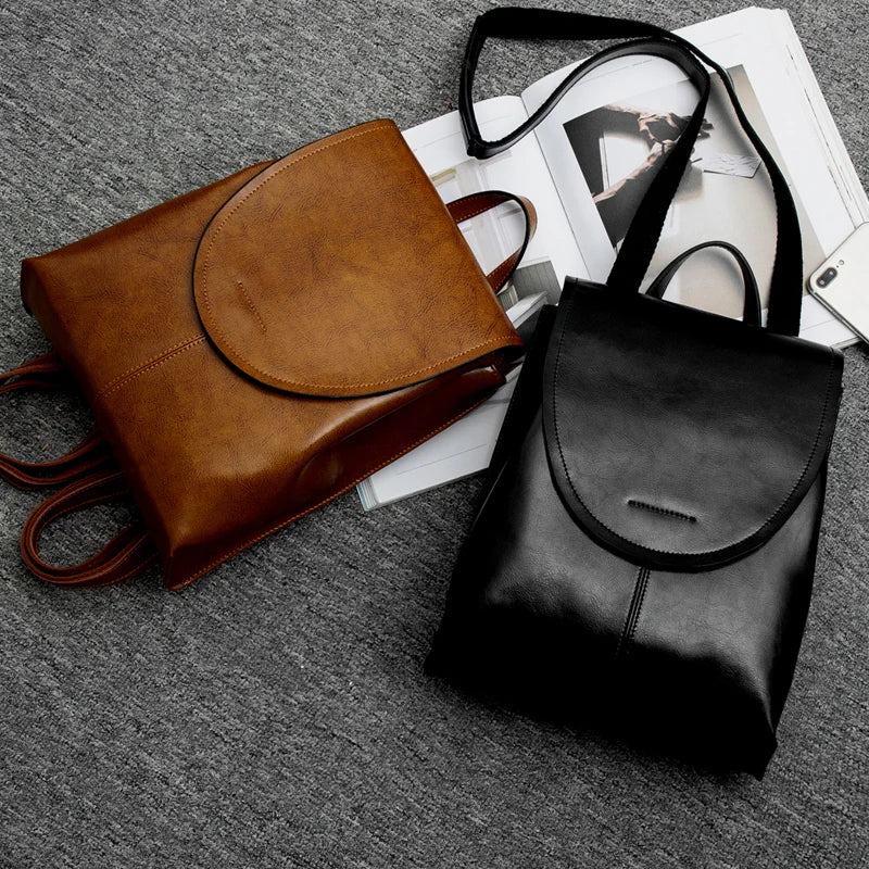 CALORA_ Trendy Leren Mini Rugzak Voor Vrouwen - Luxe en Veelzijdig
