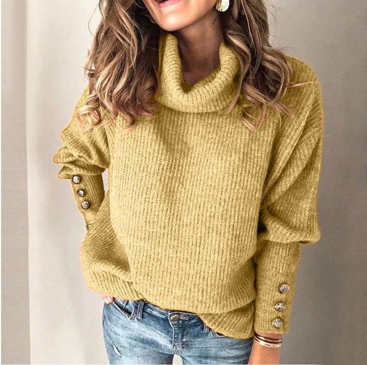 CALORA_ Valentié | Lichte Turleneck Pullover Sweater voor Dames