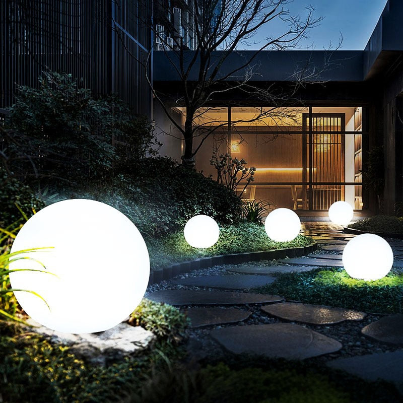 CALORA_ Moderne Bolvormige LED Tuinlamp voor Buiten en Binnen met Draadloze Oplaadbare Batterij