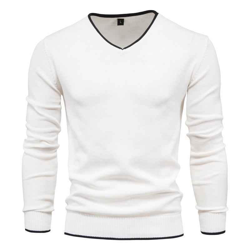 Slim Fit Sweater met V-Neck