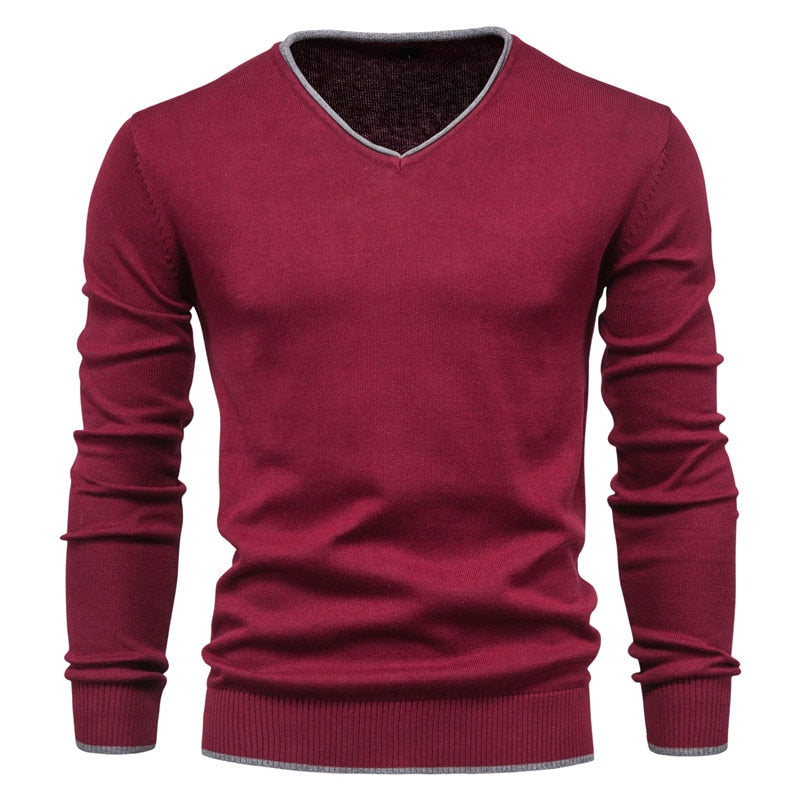 Slim Fit Sweater met V-Neck