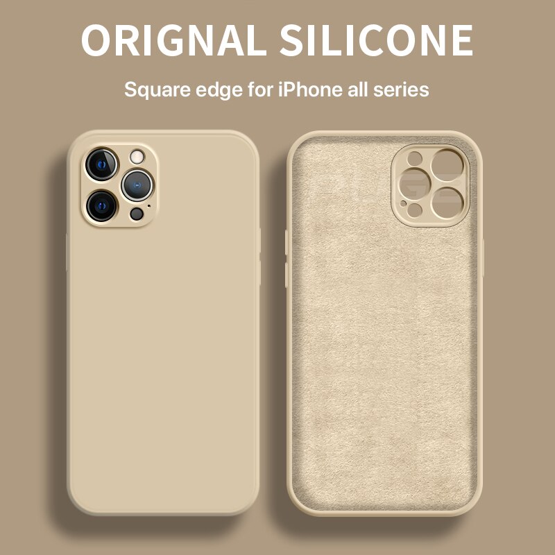 CALORA_ Zachte beschermende Silicone Hoes / case voor iPhone 11, 12 en 13