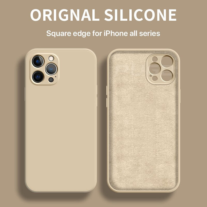 CALORA_ Zachte beschermende Silicone Hoes / case voor iPhone 11, 12 en 13